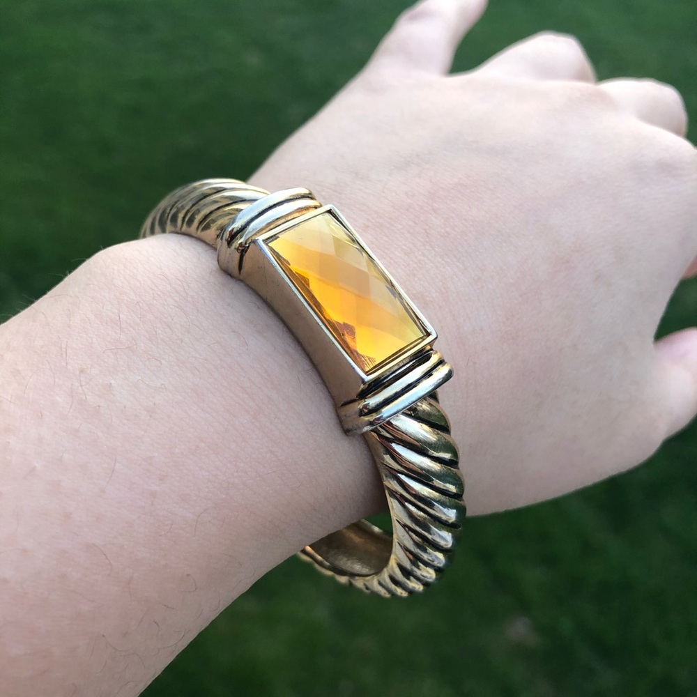 Fire and gold bangle